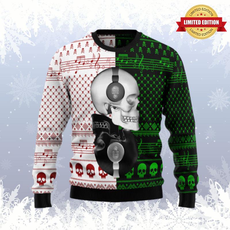 Skull Yinyang 1 Ugly Sweaters For Men Women