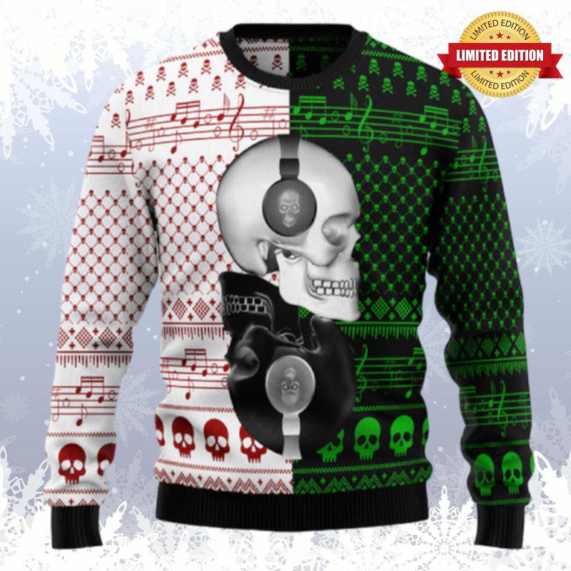 Skull Yinyang Ugly Sweaters For Men Women