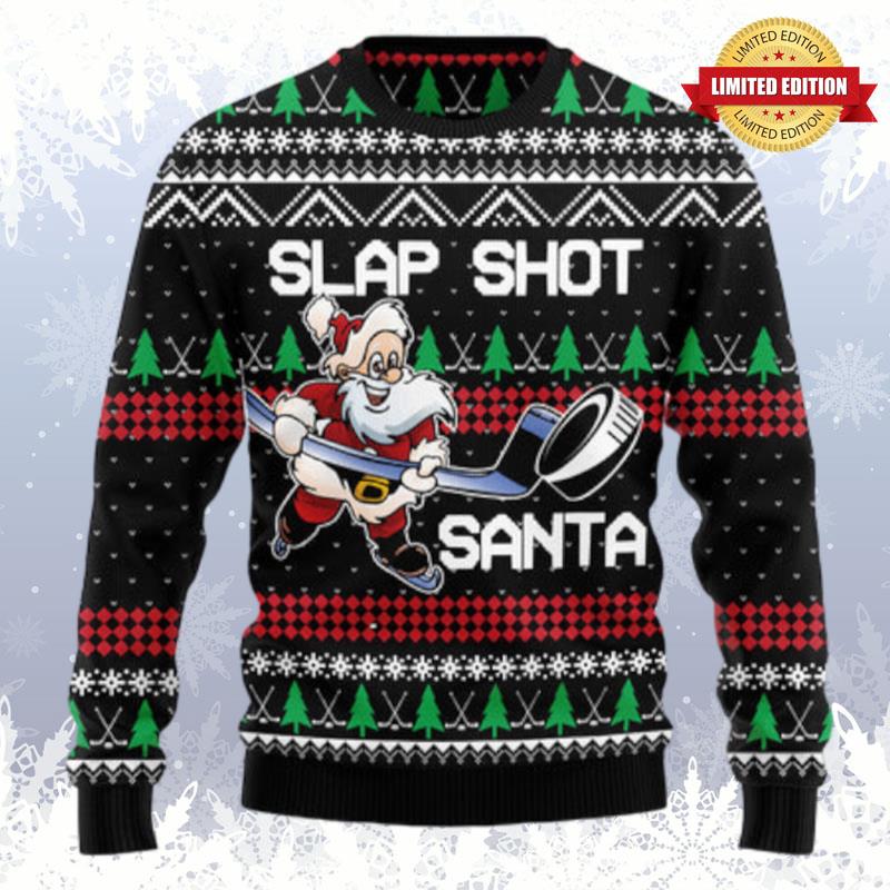 Slap Shot Santa Ugly Sweaters For Men Women