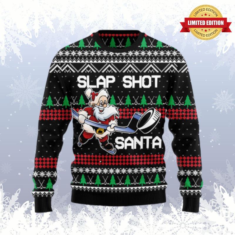 Slap Shot Santa Ugly Sweaters For Men Women