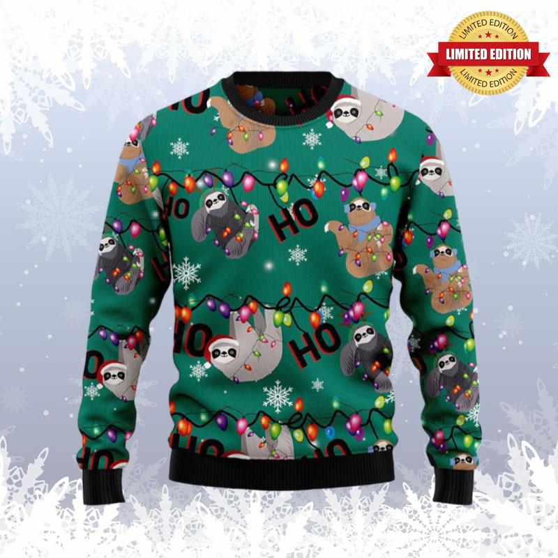 Sloth Ho Ho Ho Ugly Sweaters For Men Women