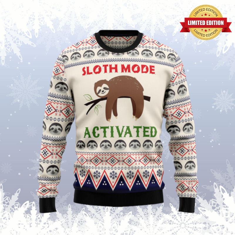 Sloth Mode Activated Ugly Sweaters For Men Women