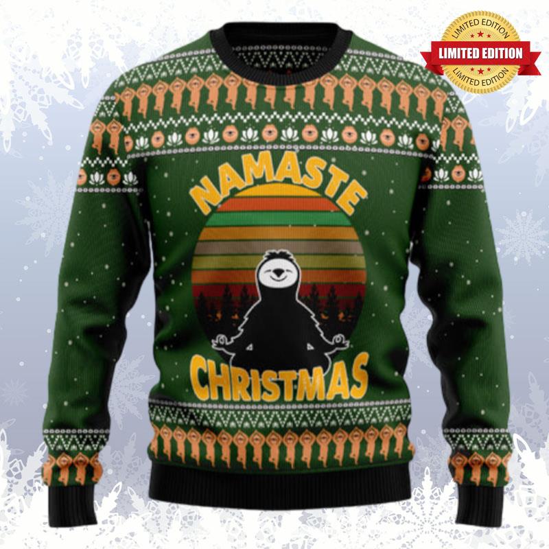 Sloth Namaste Ugly Sweaters For Men Women