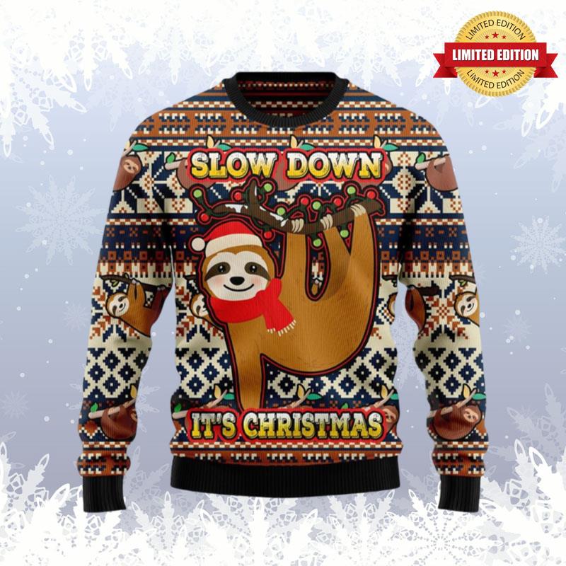 Sloth Santa Claws Ugly Sweaters For Men Women