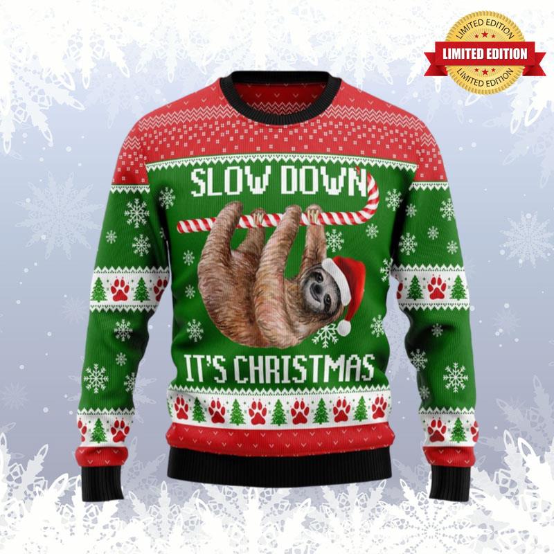 Sloth Slow Down Its Christmas Ugly Sweaters For Men Women