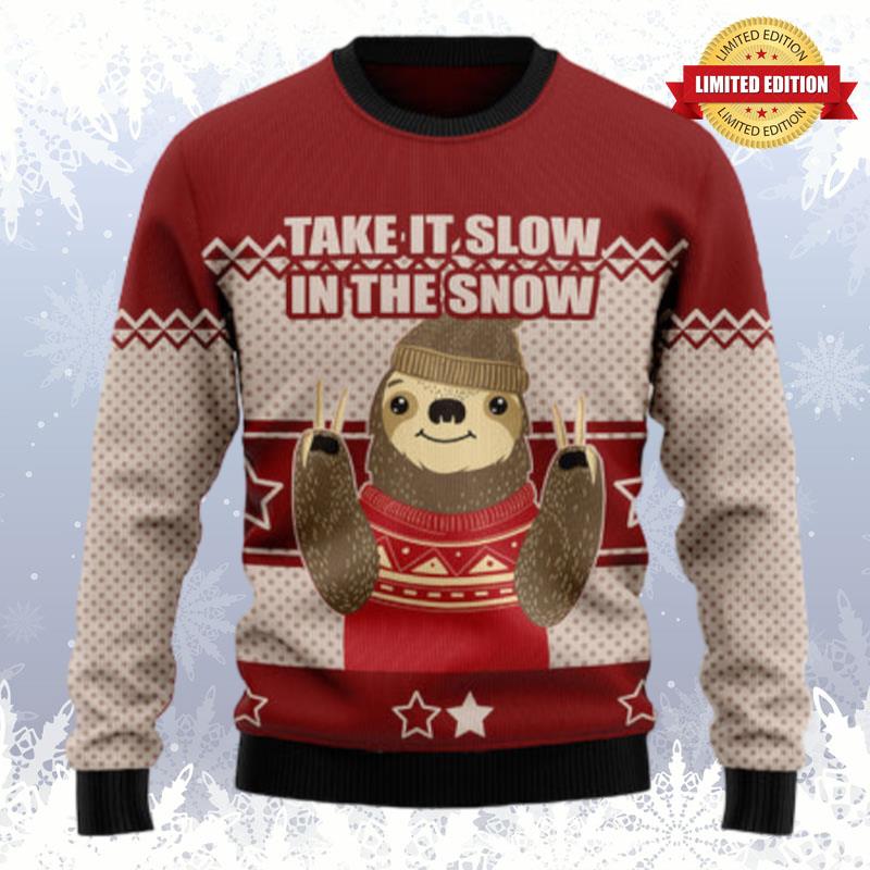Sloth Take It Slow Ugly Sweaters For Men Women