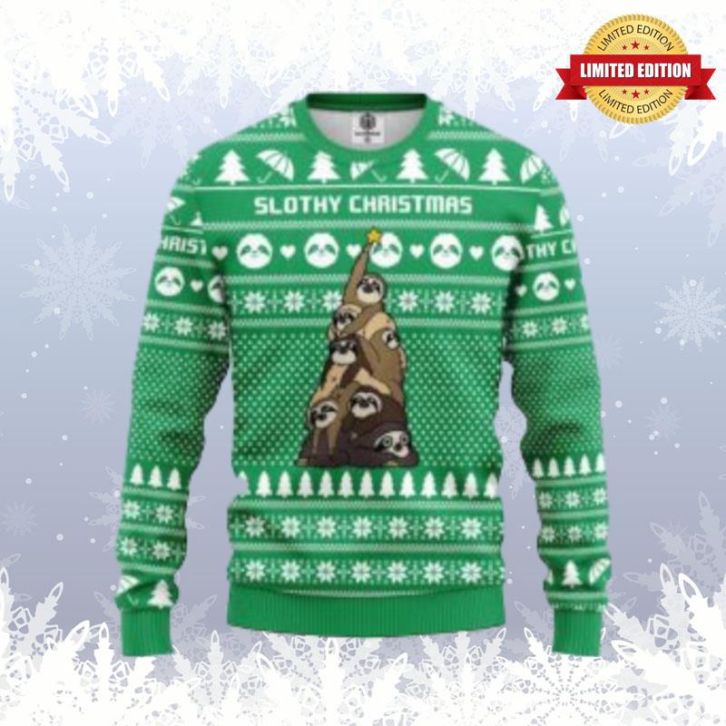 Sloth Tree Ugly Sweaters For Men Women