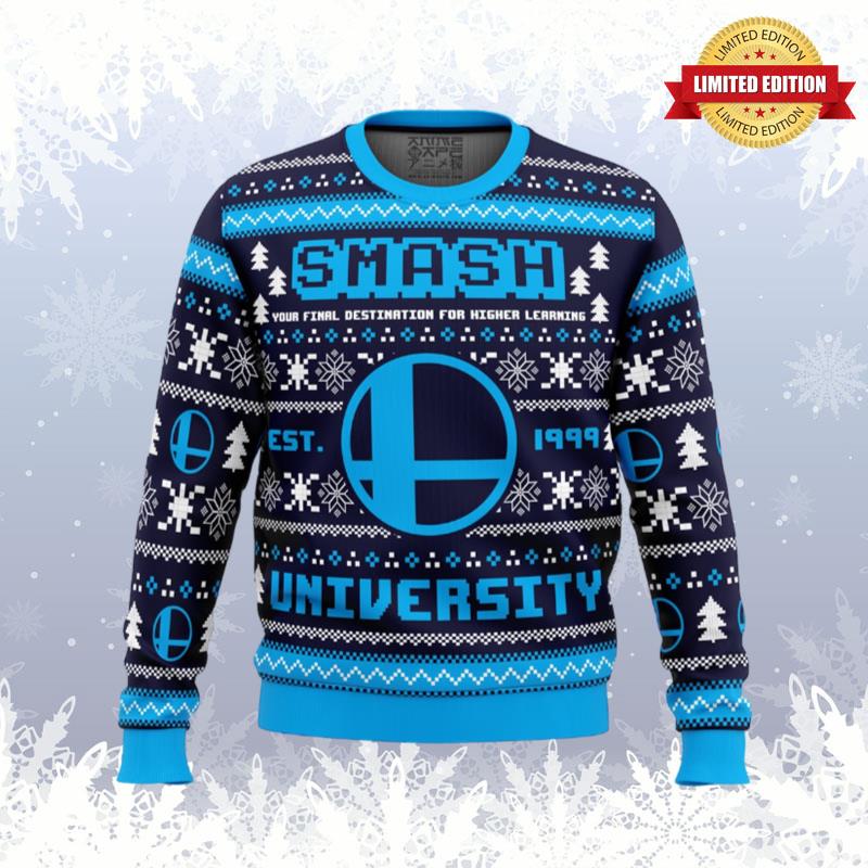 Smash University Super Smash Bros Ugly Sweaters For Men Women