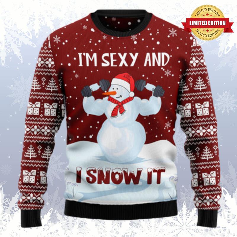 Snowman Christmas Ugly Sweaters For Men Women