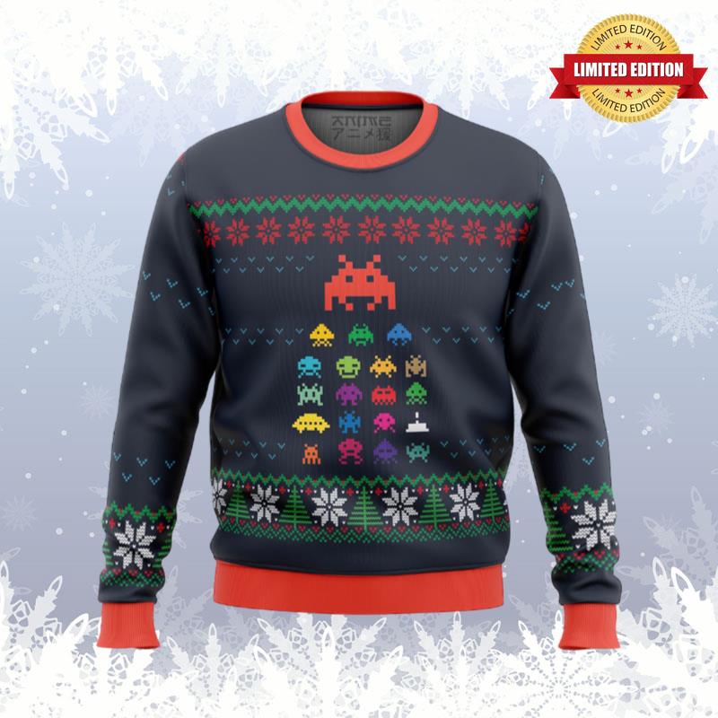 Space Invaders Ugly Sweaters For Men Women