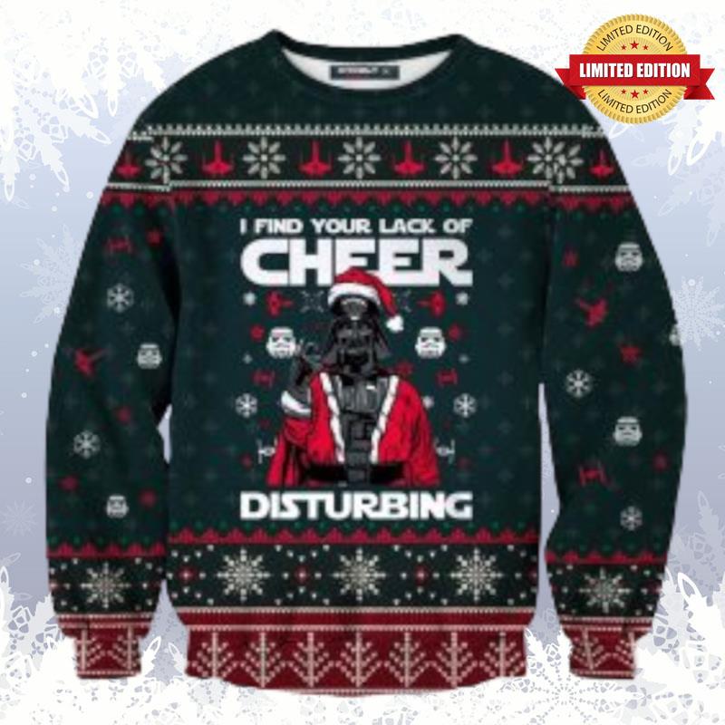 Star War Cheer Disturbing Christmas Ugly Sweaters For Men Women