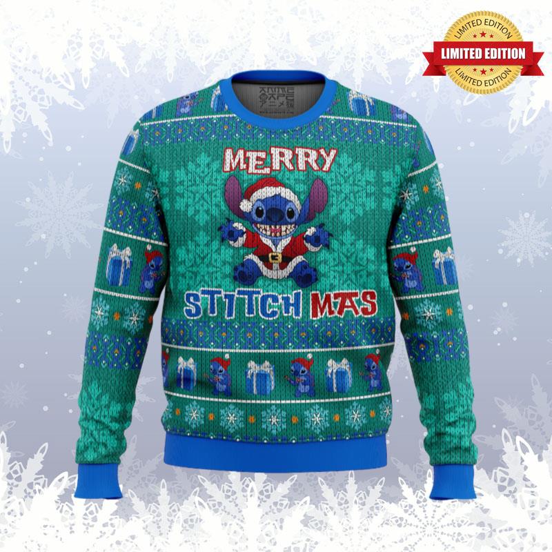 Stitch Merry Stitchmas Ugly Sweaters For Men Women