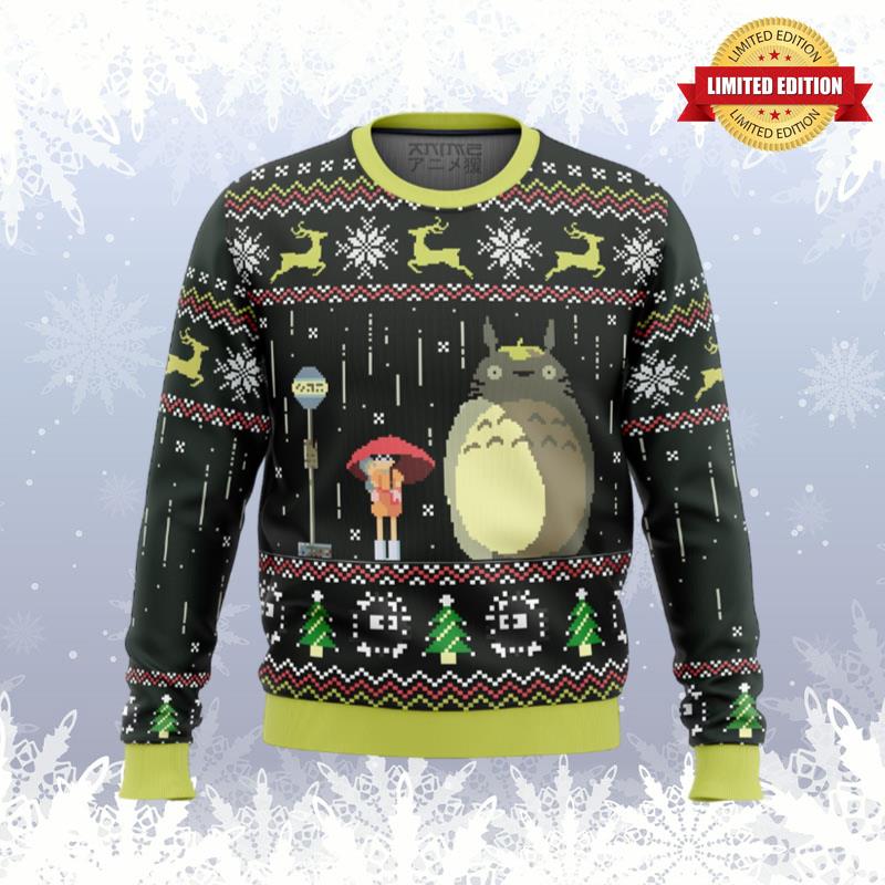 Studio Ghibli Totoro Rain Ugly Sweaters For Men Women