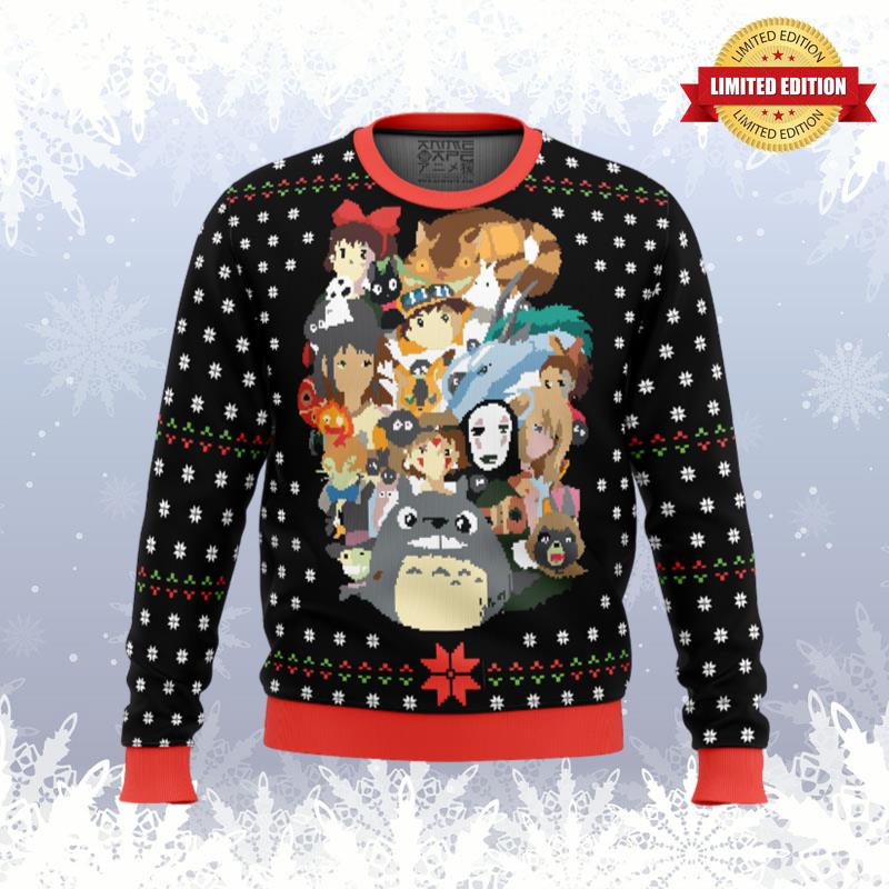 Studio Ghibli Xmas Main Miyazaki Ugly Sweaters For Men Women