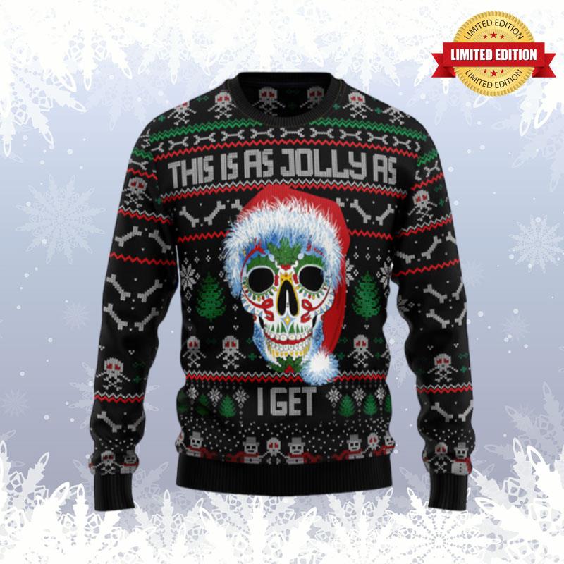 Sugar Skull Christmas Ugly Sweaters For Men Women