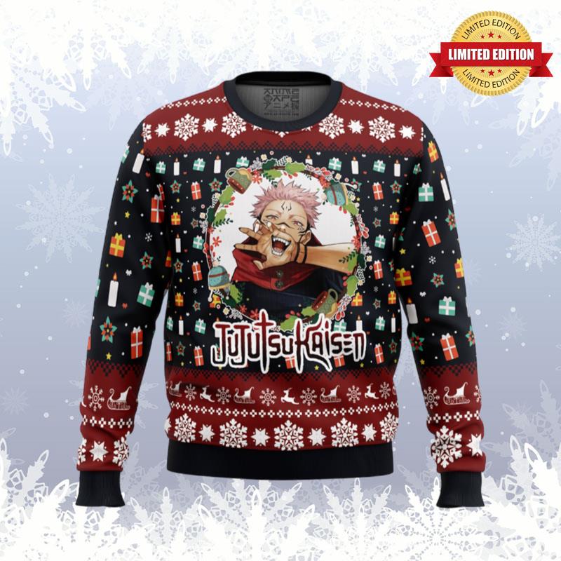 Sukuna Christmas Jujutsu Kaisen Ugly Sweaters For Men Women