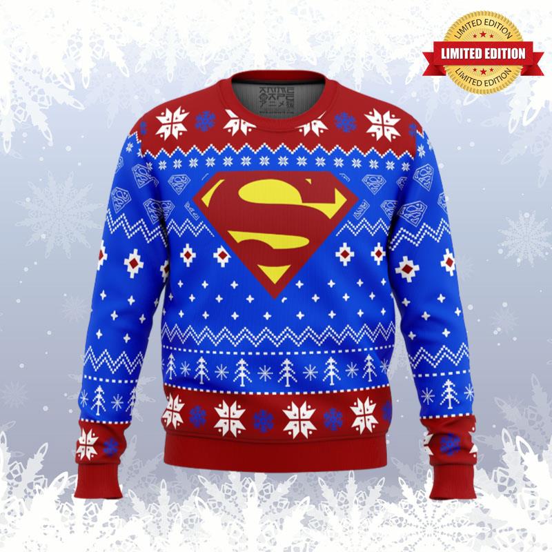 Super Heroes Superman Christmas Ugly Sweaters For Men Women