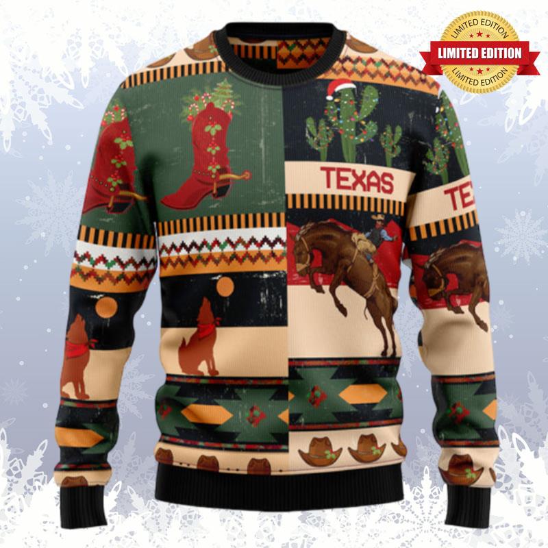 Texas Christmas T249 Ugly Christmas Sweater Ugly Sweaters For Men Women