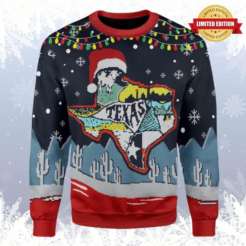 Texas Map Ugly Sweaters For Men Women