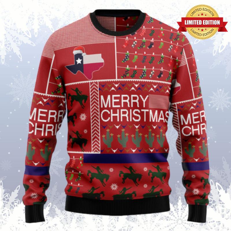Texas Merry Christmas Ugly Sweaters For Men Women