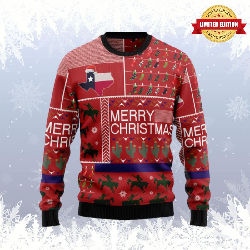 Texas Merry Christmas Ugly Sweaters For Men Women