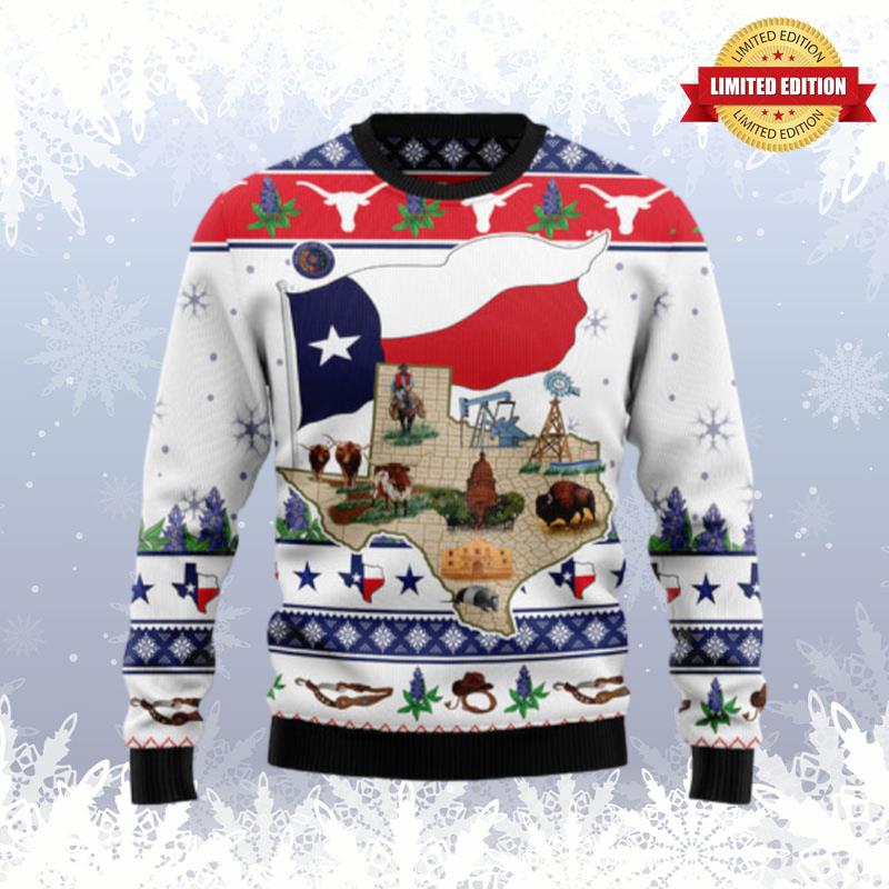 Texas Our Texas Bluebonnet Ugly Sweaters For Men Women