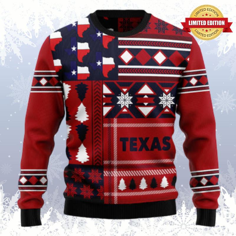 Texas Red Pattern Ugly Sweaters For Men Women