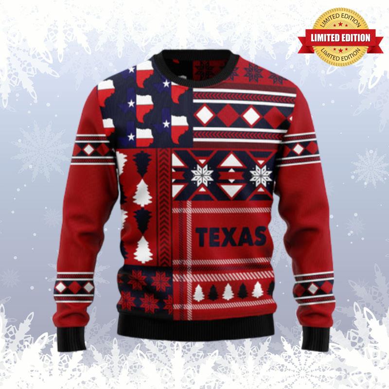 Texas Red Pattern Ugly Sweaters For Men Women