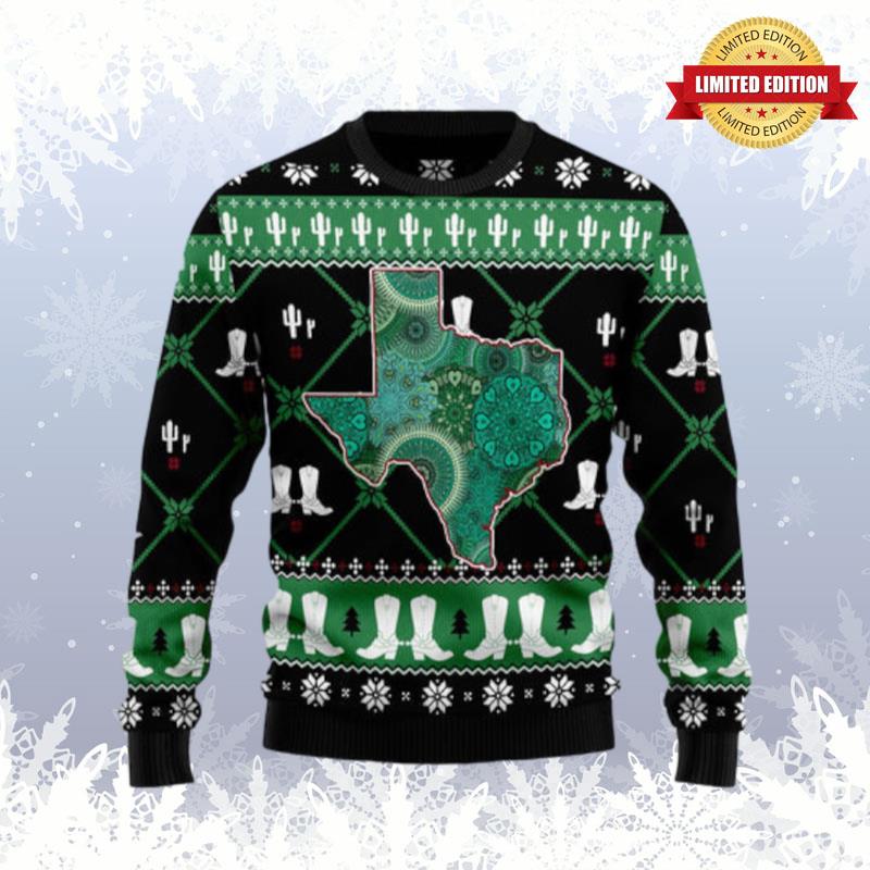 Texas Usa Symbols Pattern Ugly Sweaters For Men Women