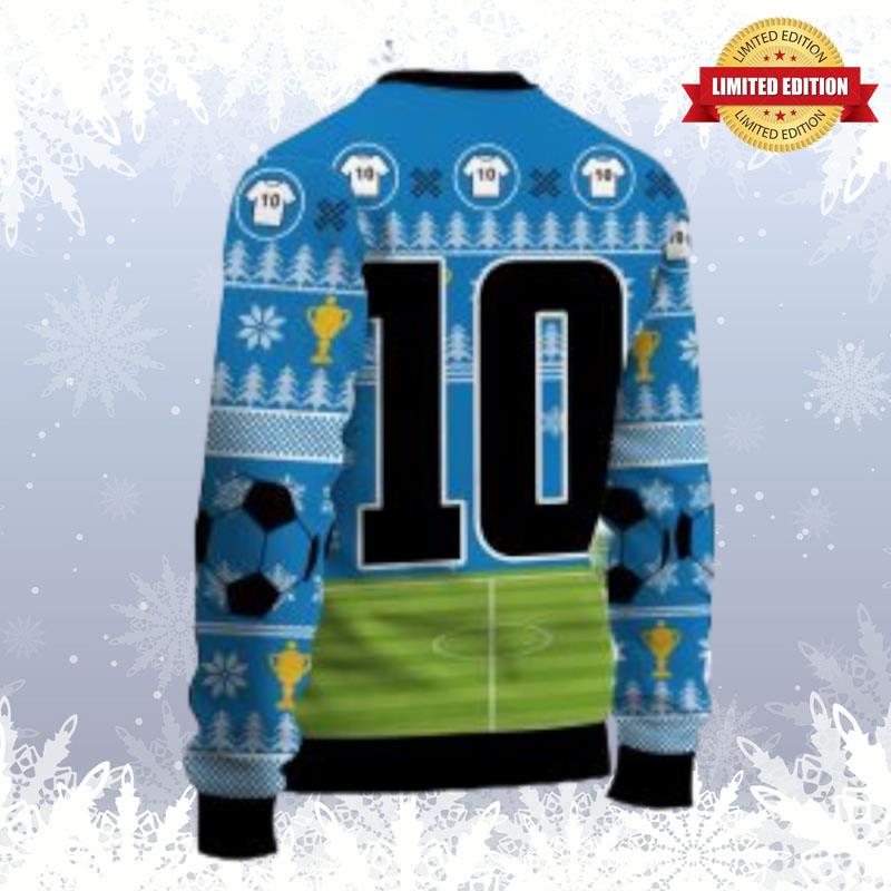 The Golden Boy Maradona Argentina Christmas Ugly Sweaters For Men Women