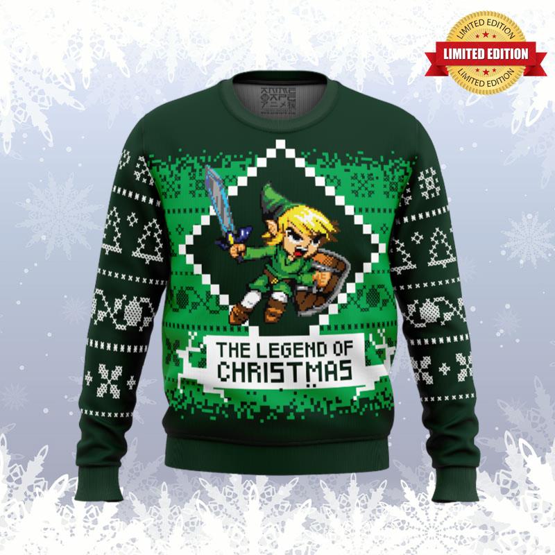 The Legend of Christmas Zelda Ugly Sweaters For Men Women