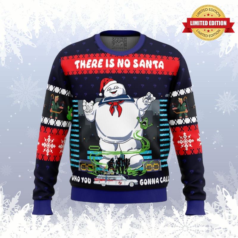 There Is No Santa Ghostbusters Ugly Sweaters For Men Women