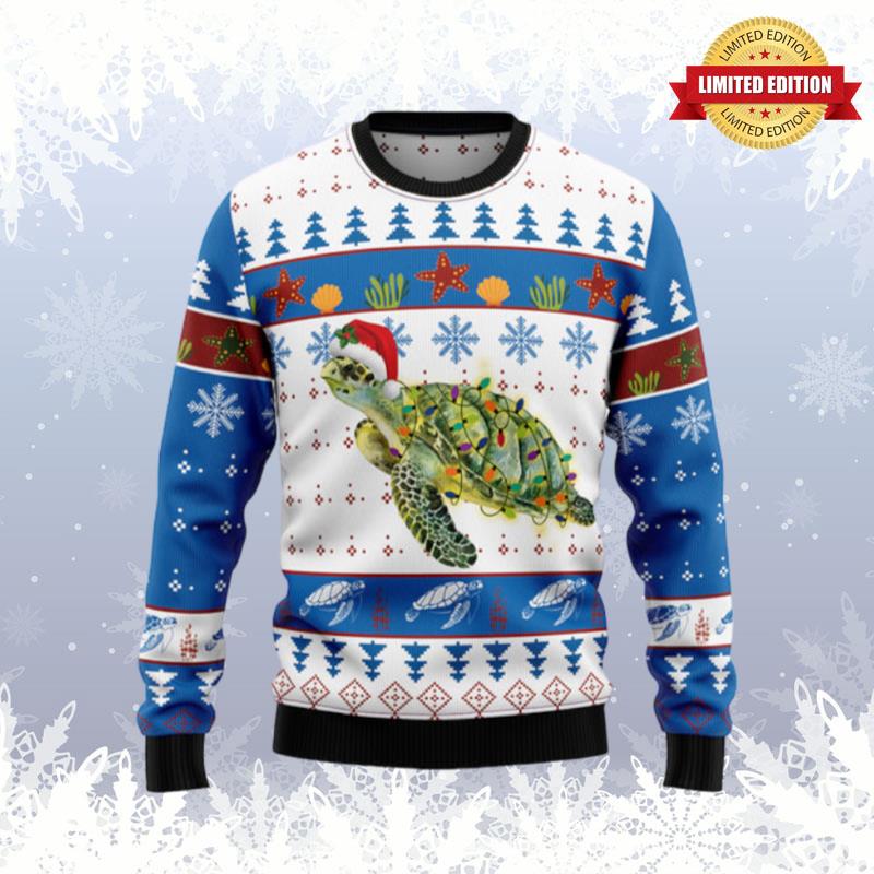 Turtle Xmas Ugly Sweaters For Men Women