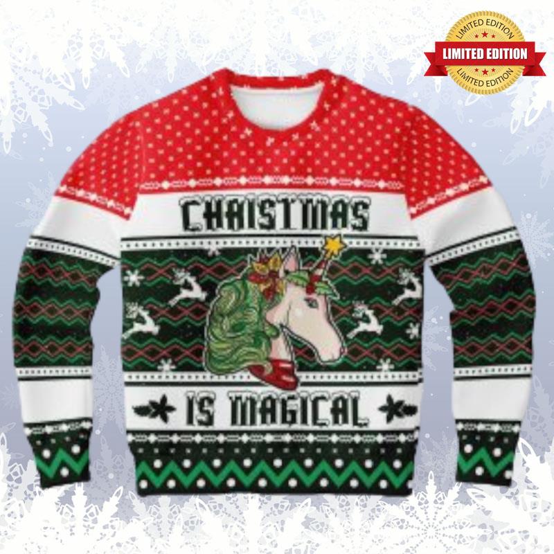 Unicorn Is Magical Christmas Ugly Sweaters For Men Women