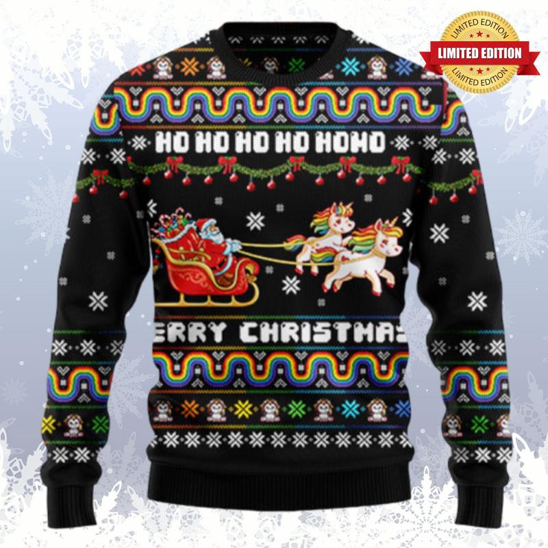 Unicorn Merry Christmas Ugly Sweaters For Men Women