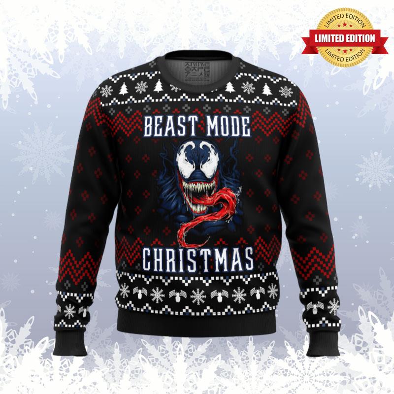 Venom Beast Mode Christmas Ugly Sweaters For Men Women