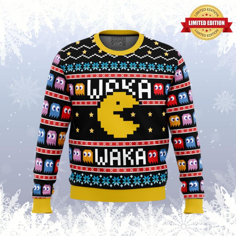 Waka Waka Pac Man Ugly Sweaters For Men Women