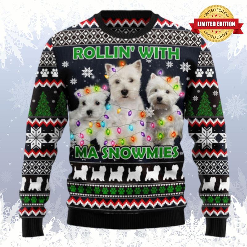 West Highland White Snowmies Ugly Sweaters For Men Women