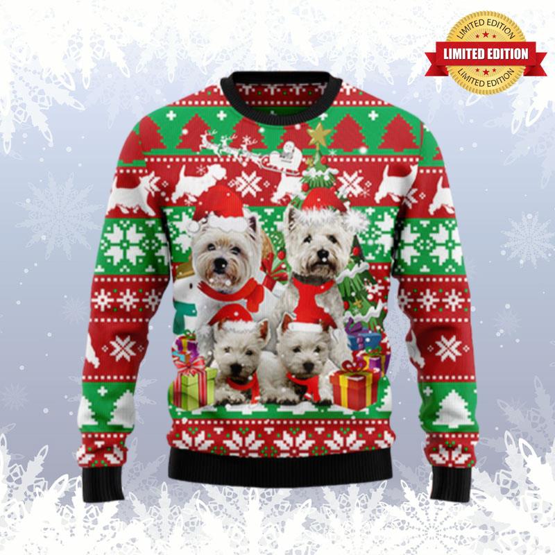 West Highland White Terrier Family Ugly Sweaters For Men Women