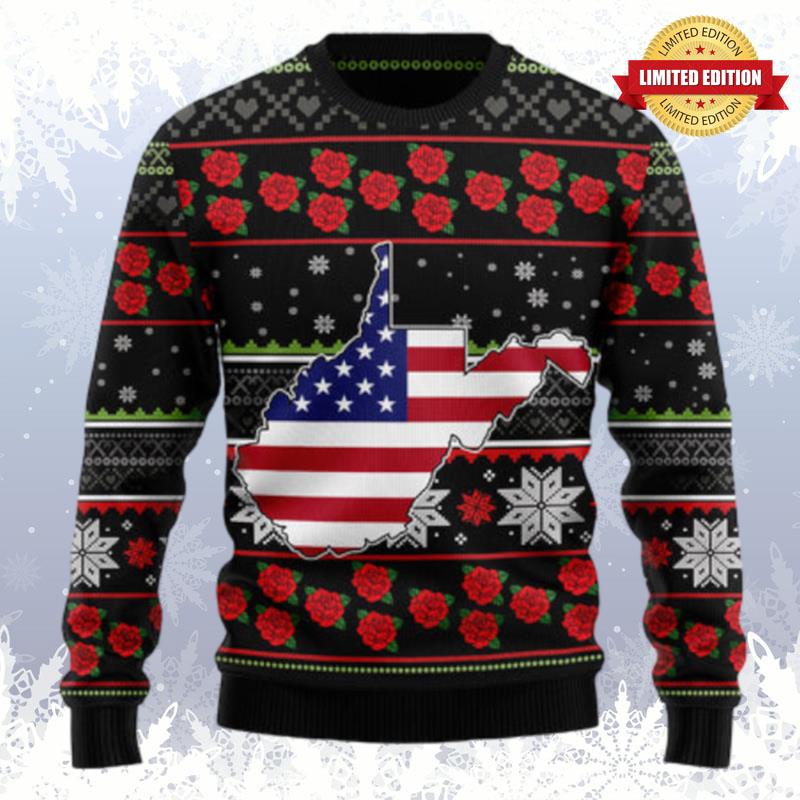 West Virginia Christmas Ugly Sweaters For Men Women