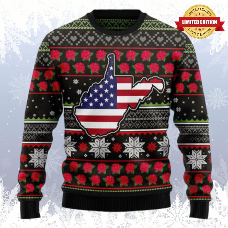 West Virginia Xmas Ugly Sweaters For Men Women