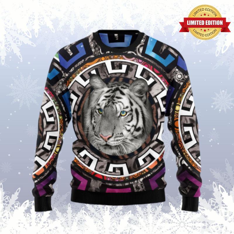 White Tiger Beauty Ugly Sweaters For Men Women