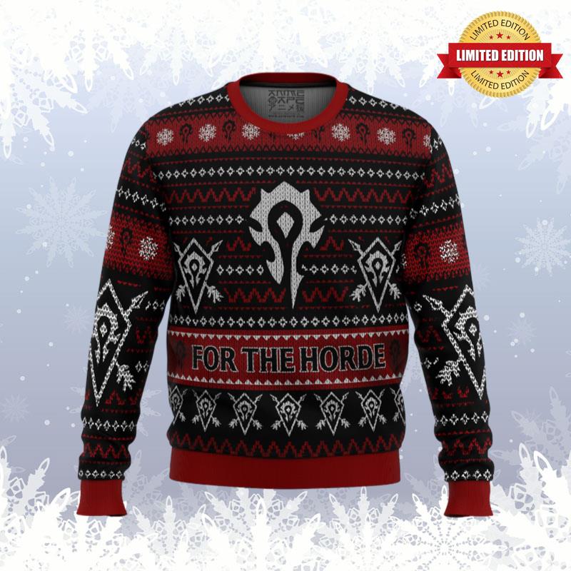 World Of Warcraft For The Horde Ugly Sweaters For Men Women