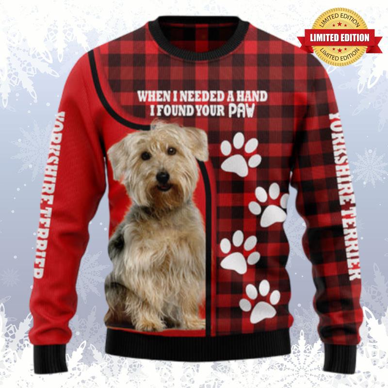 Yorkshire Terrier Paw Ugly Sweaters For Men Women