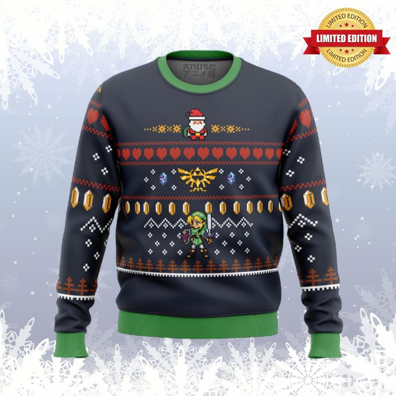 Zelda Santa Link Ugly Sweaters For Men Women - RugControl