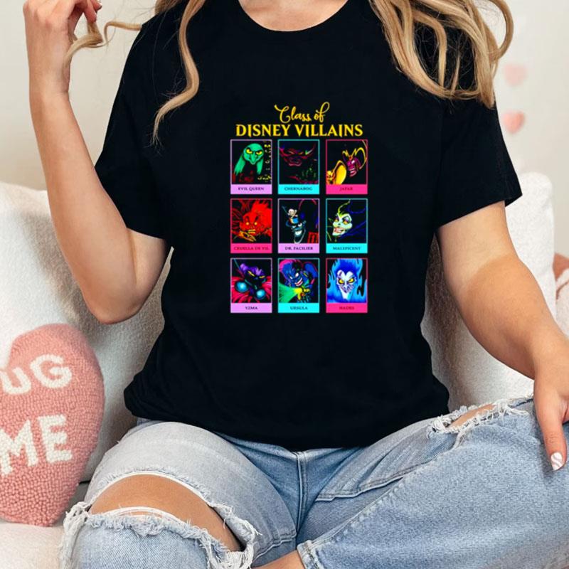 Disney Class Of Evil Character Yearbook Unisex Shirts