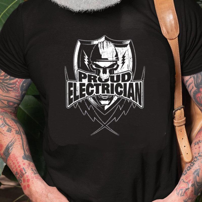 Electrician Skull And Thunderbolts Unisex Shirts