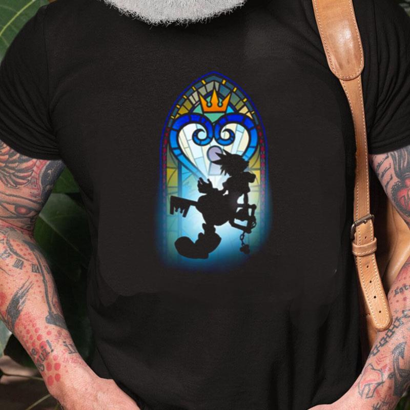 Heart Window Kingdom Hearts Video Game Stained Glass Unisex Shirts