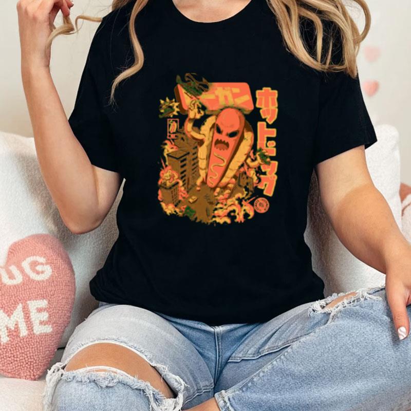 Japanese Great Hot Dog Monster Unisex Shirts