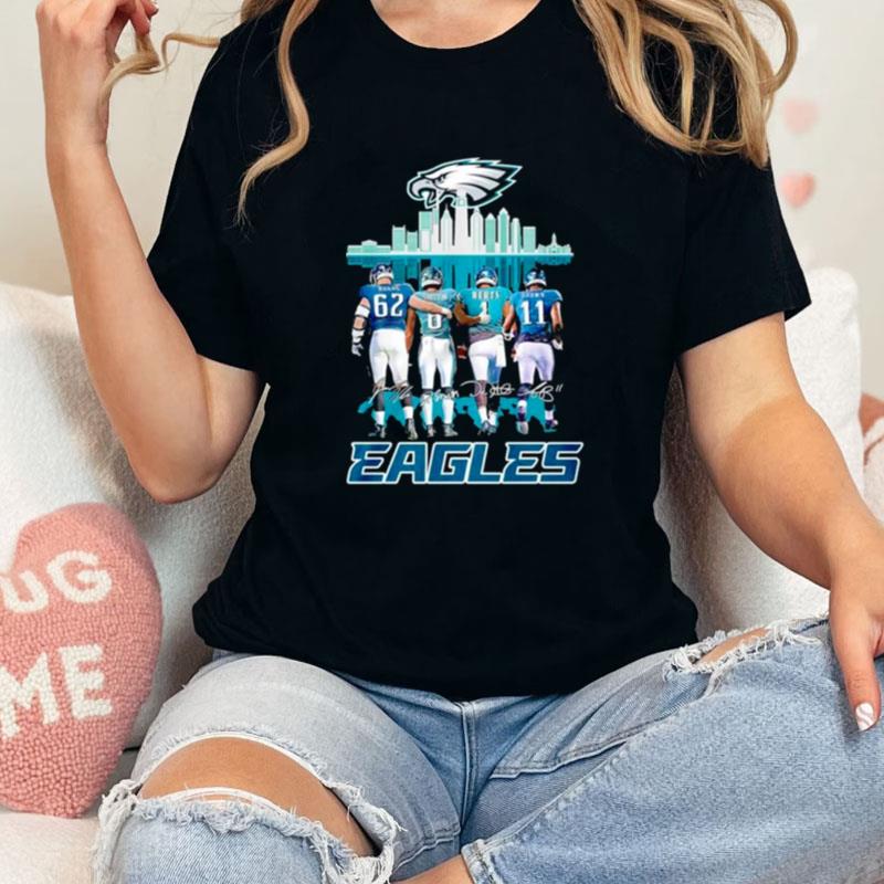 Jason Kelce Eagles Smith Jalen Hurts And A. J. Brown Eagles Signature Unisex Shirts